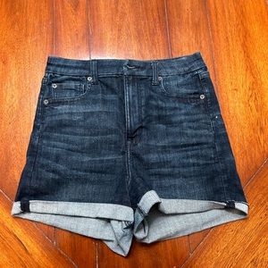 Curvy super high rise jean shorts